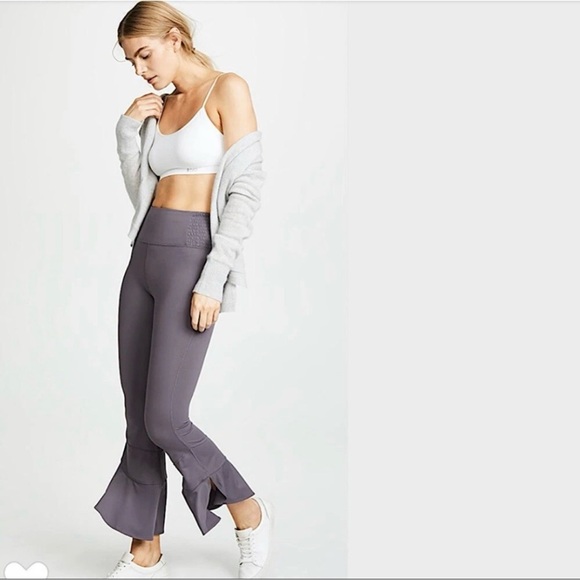 Free people grey starlight pant leggings ruffled - Picture 3 of 8